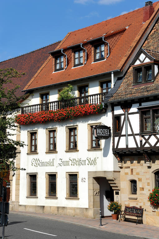 Weinkastell Zum Weissen Ross Hotel Kallstadt Bagian luar foto